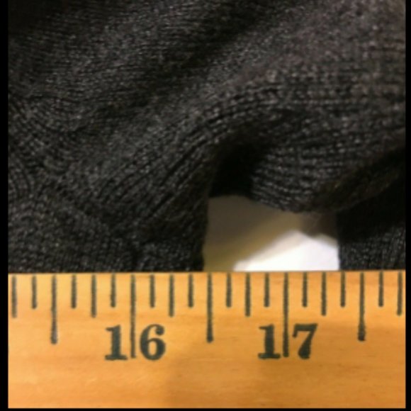 Smart Set Cardigan Sz XS Gray Angora Ribbed Tunic Pockets Academia Grandpacore - Picture 10 of 12